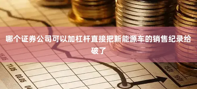 哪个证券公司可以加杠杆直接把新能源车的销售纪录给破了
